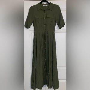 Gini London Midi Green Dress